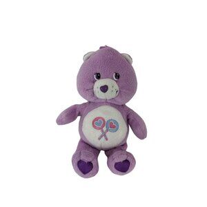 Care Bears Share Bear Plush‎ 8" Purple Lollipops Stuffed Animal Toy